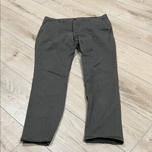 All Saints Men's Dark Gray Park Chinos